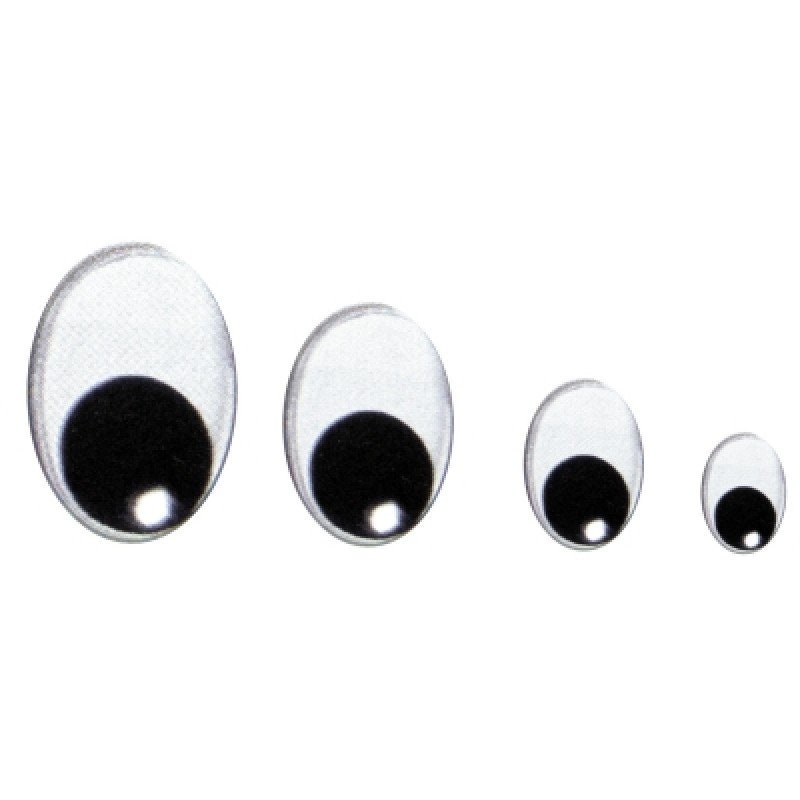 30mm X 20mm Plastic Oval Safety Eyes 1 Pair Puppet Eyes Plastic Eyes Oval  Comic Eyes Fun Eyes Black and White Eyes 