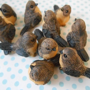 Miniature Uccellini Animali in Resina Set di 4 immagine 4