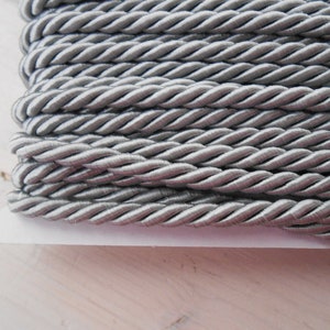 Cordone Ritorto Satin mm 5.5 mt 5 Passamaneria Grigio