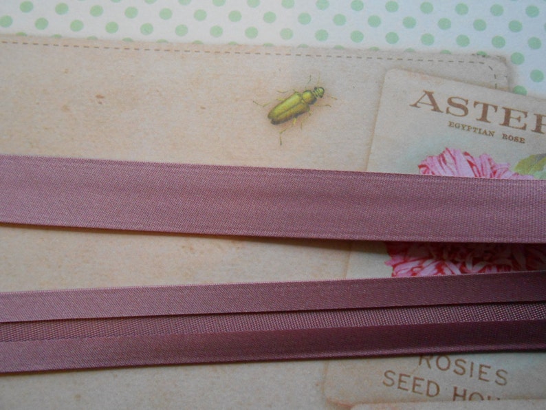 Satin Bias Tape Binding Mauve Double Folded Etsy