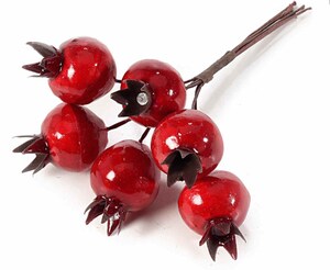 Lot De 14 Baies Artificielles Rouges - Décoration Noël, Mariage, Artisanat - Branches Souples En Mousse Et Fil