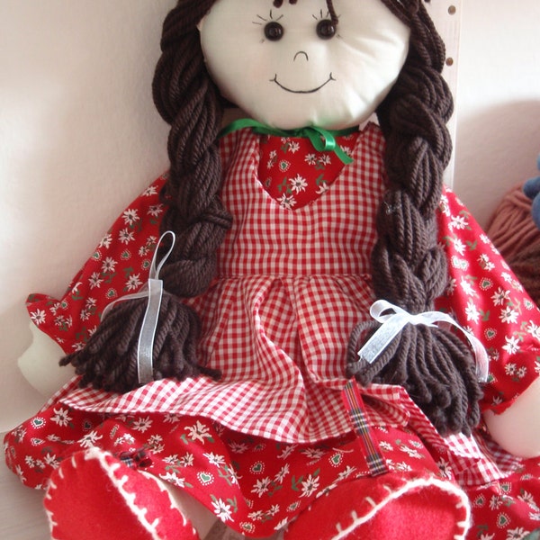 Patron Rag Doll Cloth Doll PDF DIY Livraison gratuite