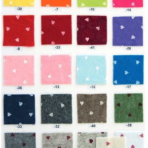 Feltro Stampato Cuori 5 Fogli cm 30x40