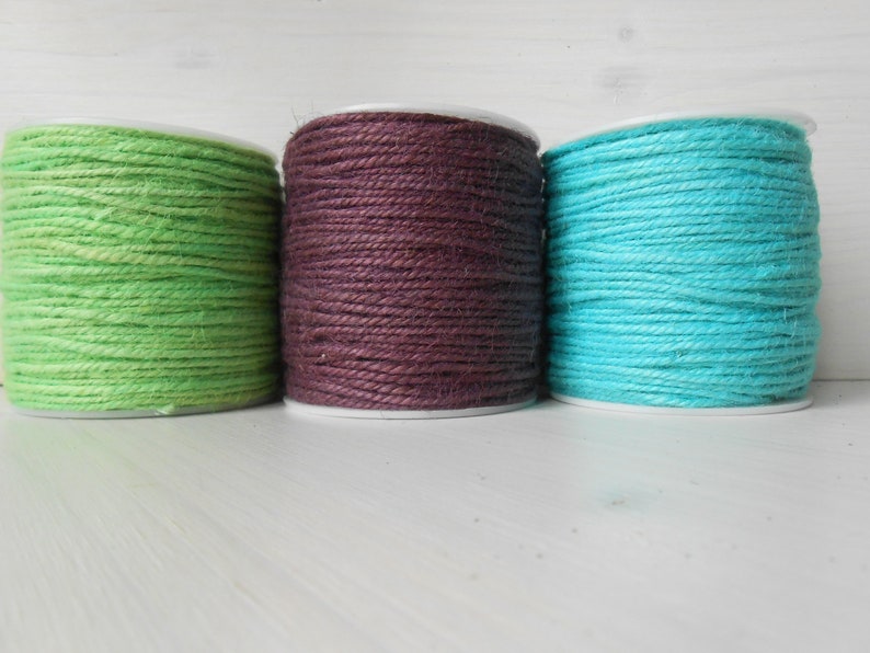 Jute Cord Colored Natural Twine 20 Yds 1/8 Width Etsy