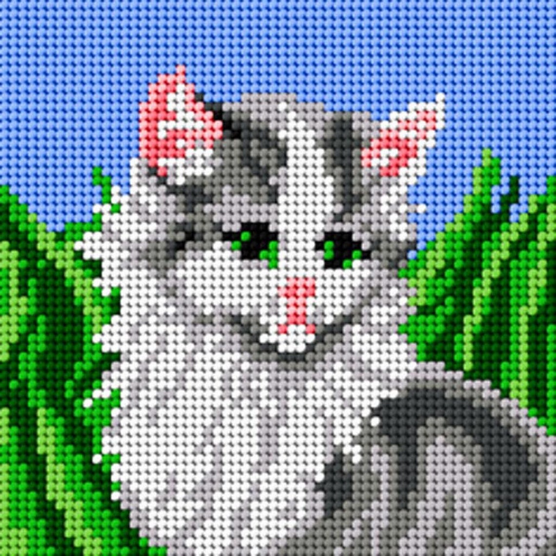 Cat Needlepoint Embroidery Kit Etsy