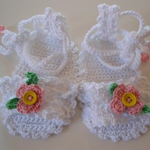 PDF Pattern Crochet Baby Sandals 3/6 Months Free Shipping