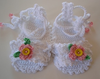 PDF Pattern Crochet Baby Sandals 3/6 Months Free Shipping