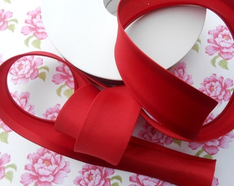 Satin Bias Tape Binding Country Red Double Folded