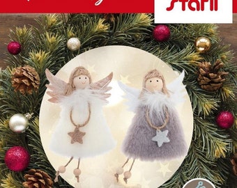 Christmas Kit Sewing DIY Christmas Angels Set of 2 Hanging Decorations