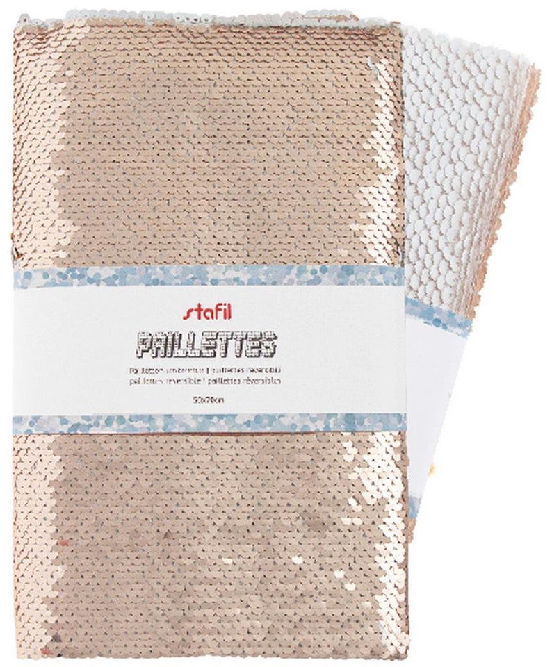 Tessuto Paillettes Reversibili 70x50 cm 5 colori immagine 8