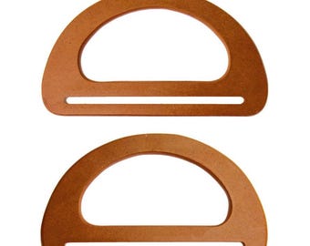 Bag Handles Natural Wood Set of 2 DIY Purses