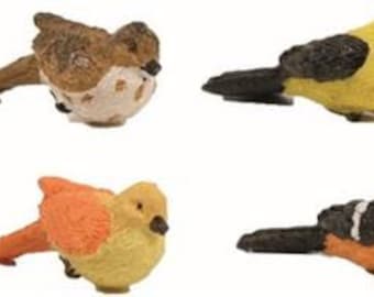 Miniature Lieferungen Mini Vögel Waldtiere 12er-Set Sortiert