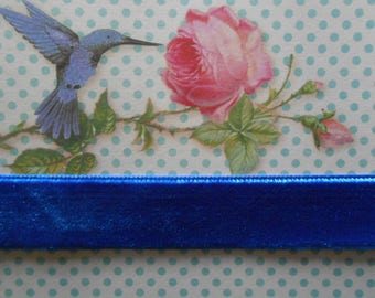 Samtband Royal Blau 2 Meter 25mm Breite