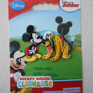 Mickey Mouse Pluto Iron on Embroidered Patch Applique