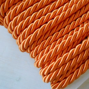 Kordel Twisted Satin Orange 5 m mm 7,5 Posamenten-Polsterkante