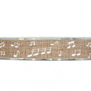 Nastro Note Musicali Tessuto Stampato 5 mt