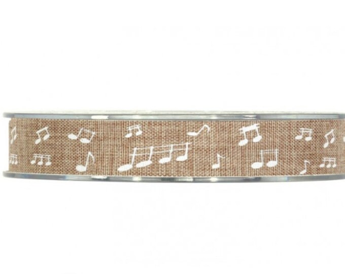 Musical Notes Ribbon Fabric Embellishment 5 Yards 5/8