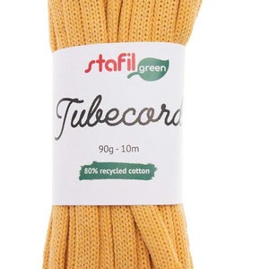 Tubecord Cotone Riciclato Tubolare Matassa 10 mt 90 gr Giallo Ocra