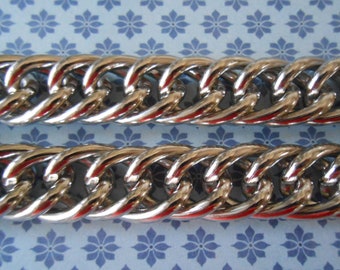 Asas de aluminio para bolso de cadena plateada de 1 metro y 3/4" de ancho
