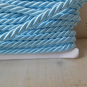 Cordone Ritorto Satin Azzurro mm 5.5 mt 5 Passamaneria