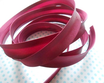 Satin Bias Tape Binding Crimson Red Double Folded