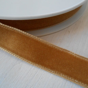 Nastro di Velluto Alta Qualità mm 16 mt 5 Beige Scuro