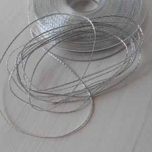 Lurex Cord Silver 100 mt Thin and Strong String Bulky Roll