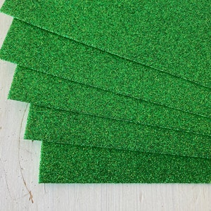 Moosgummi Glitter 2 Sheets EVA Foam Craft Fommy cm 30x20 Green