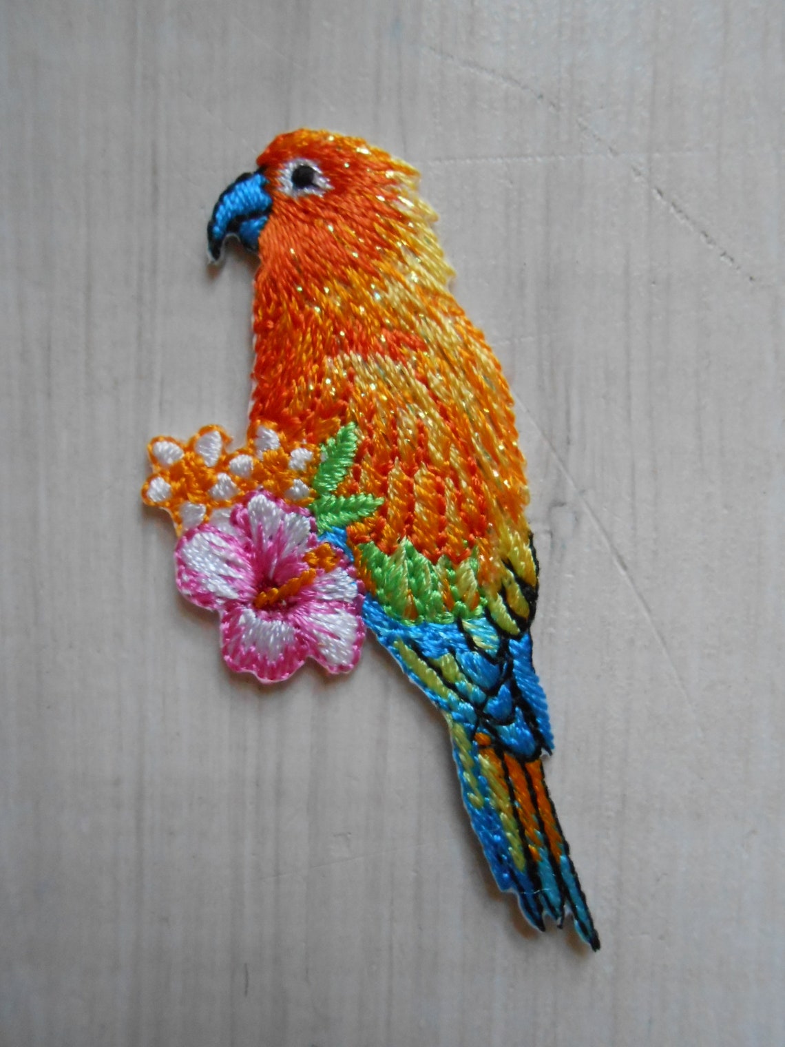 Ironon Bird Applique Embroidered Patch Embellishment Etsy