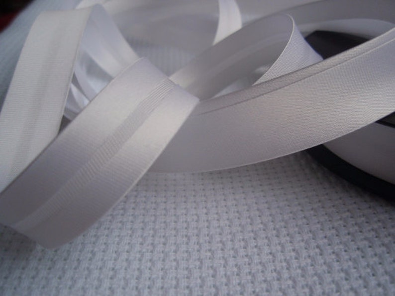 Satin Bias Tape Binding White Double Folded Etsy