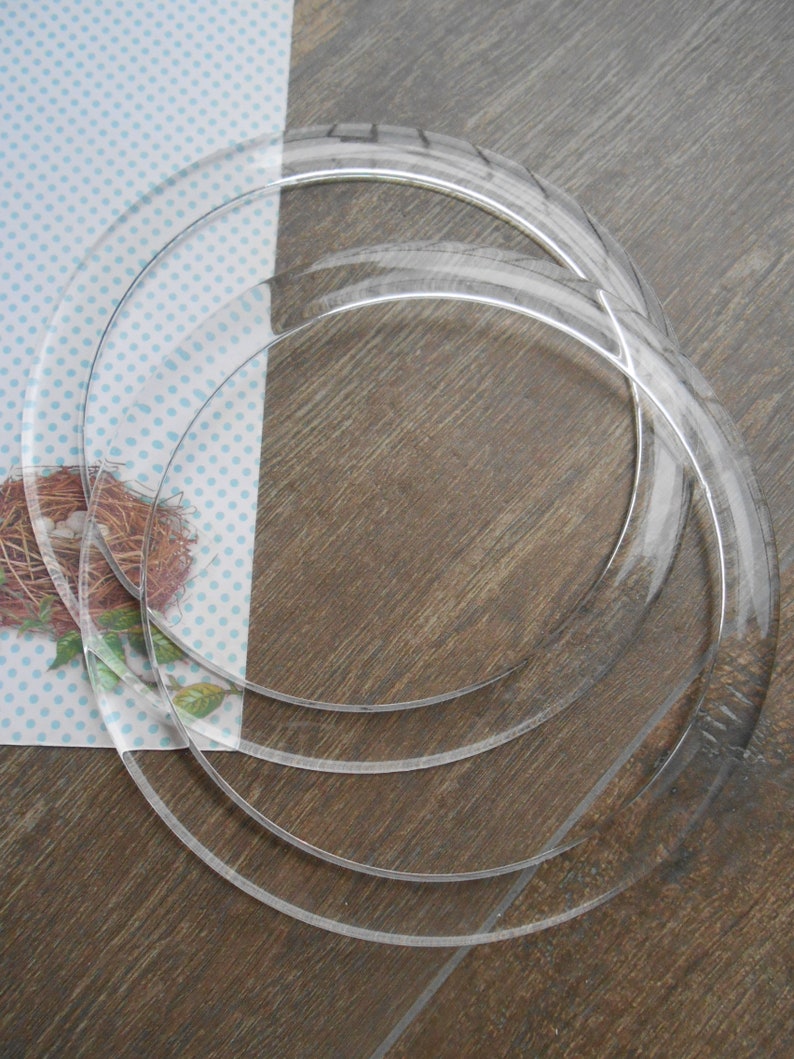 Bag Handles Round Transparent Set of 2 image 1