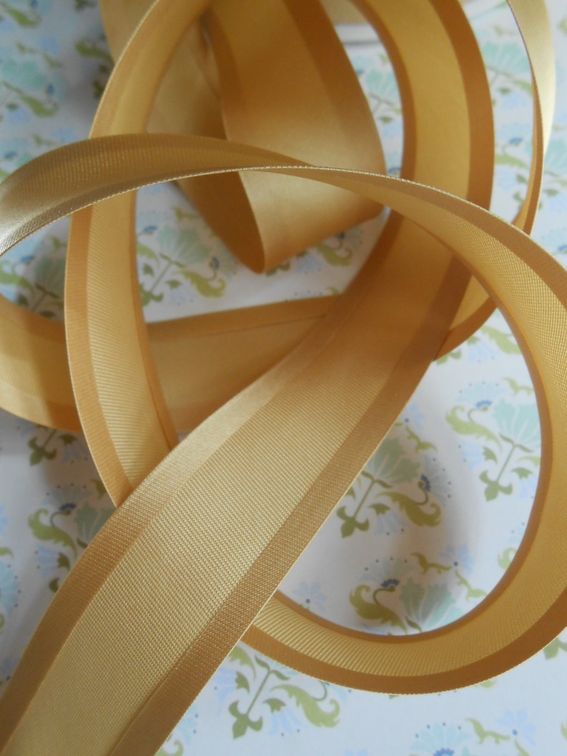 Satin Bias Tape Binding Gold Trim Folded Sewing Works Etsy