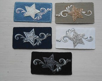Patch Iron-on Glitter Star Geborduurde Applique Embellishment