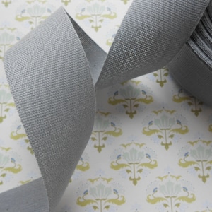Canvas Tape Medium Gray Cotton 1 1/4&quot; width 5 yds