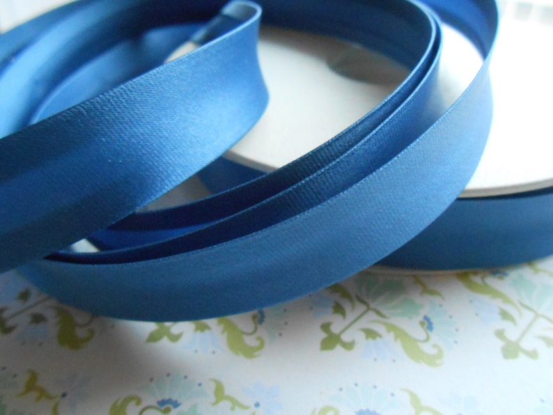 Satin Bias Tape Binding Denim Blue Double Fold Etsy