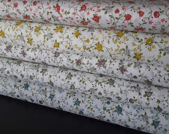 Tissu Coton Floral Motif Provençal 145 cm largeur 1 Mètre