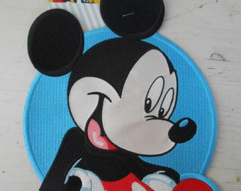 Disney Mickey Mouse Iron on Large Embroidered Thermo-Adhesive XL Patch