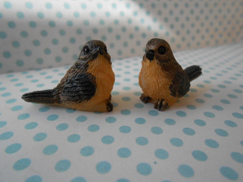 Miniature Uccellini Animali in Resina Set di 4 immagine 6