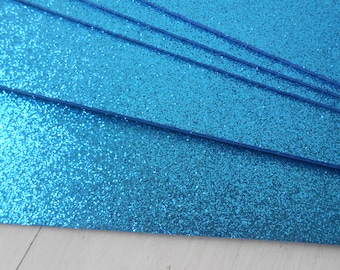 Moosgummi Glitter 3 Hojas Azul EVA Foam Craft Fommy cm 40x30