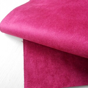 Tessuto Similpelle Scamosciato Double Face Fogli di Finta Pelle Viola cm 50x70 Suede