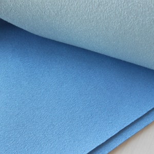 Vegan Leather Suede Double Face Blue Craft Leatherette 70 x 50 cm Sheet DIY Bags