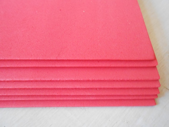 Moosgummi 3 Sheets EVA Foam Craft Fommy Solid Colors 40x30 Coral Red 