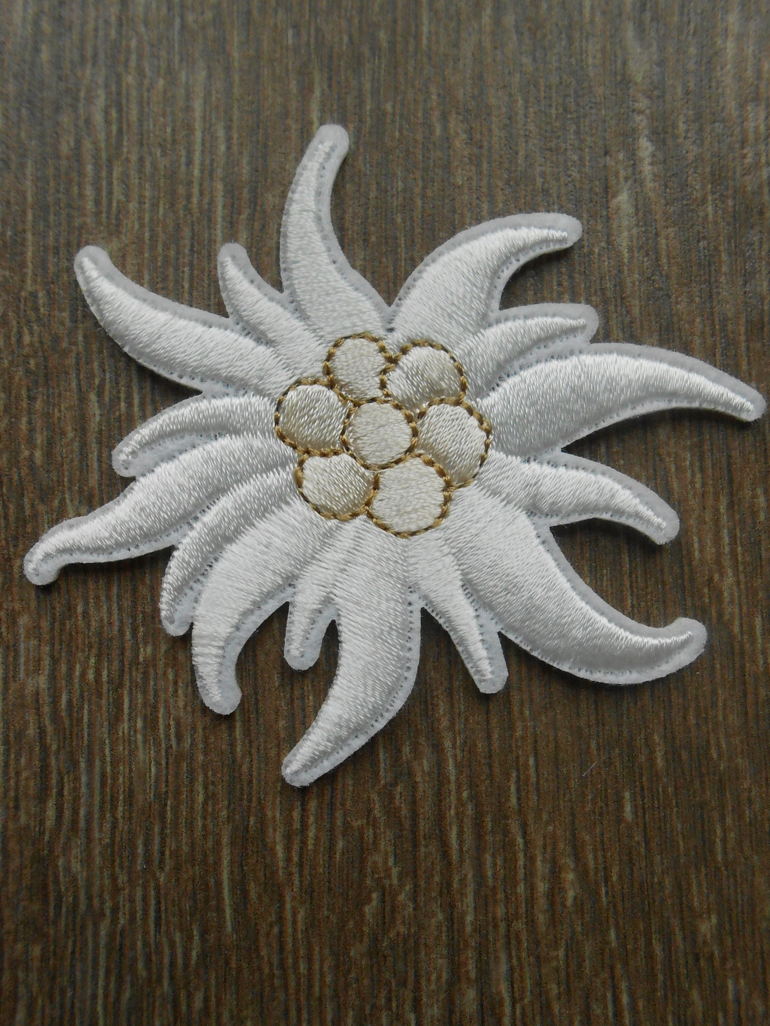 Edelweiss Iron on Set of 3 Embroidered Patch Appliques Etsy Hong Kong