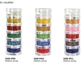 Seed Beads 10/0 Rocailles 6 x 15 gr Assorted