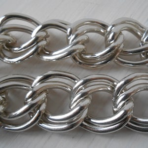 Chain Aluminium Silver Bag Handle 1 meter Wide Link Chian