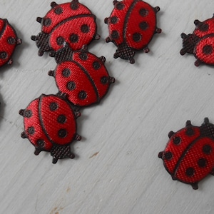 Ladybugs Patch Appliques Embroidered Iron on 8 pcs Embellishment