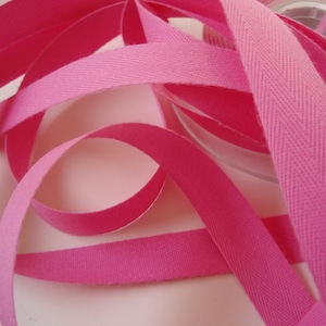 Fettuccia di Cotone Spinata 16 mm Fuxia 10 metri