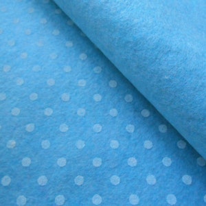 Felt Sky Blue Polka Dots Printed 3 Sheets cm 30x40 Craft Felt 画像 2