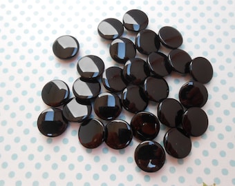 Buttons 12 pcs Black Eyes for Rag Doll or Puppets