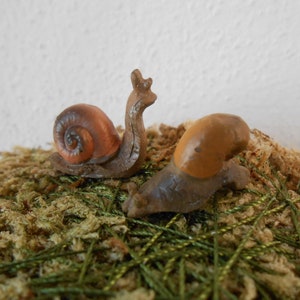 Miniature Coppia di Lumache Animali in Resina